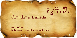 Órás Dalida névjegykártya